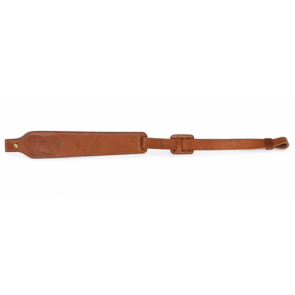 Rocky Mountain Leather Rifle Sling Tan Embossed Deer Head Made in USA Adjustable